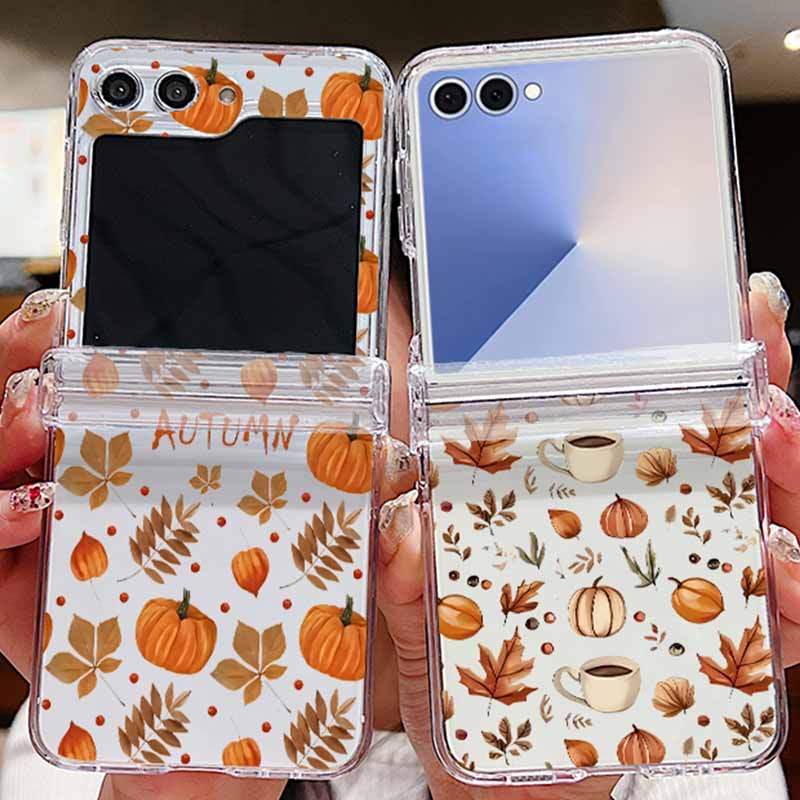 Phone Cases Z Flip 5 - Herfst Esdoornblad Patroon Telefoon Case Voor