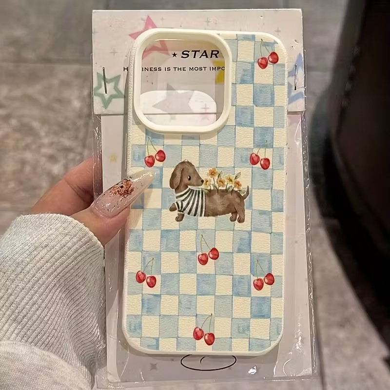 Phone Cases Like Loopy - iPhone 16 hoesje Dachshund beer patroon