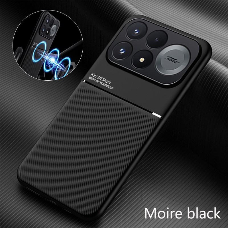 Phone Cases With Magnet - Luxe lederen textuur magnetische telefoonhoes voor