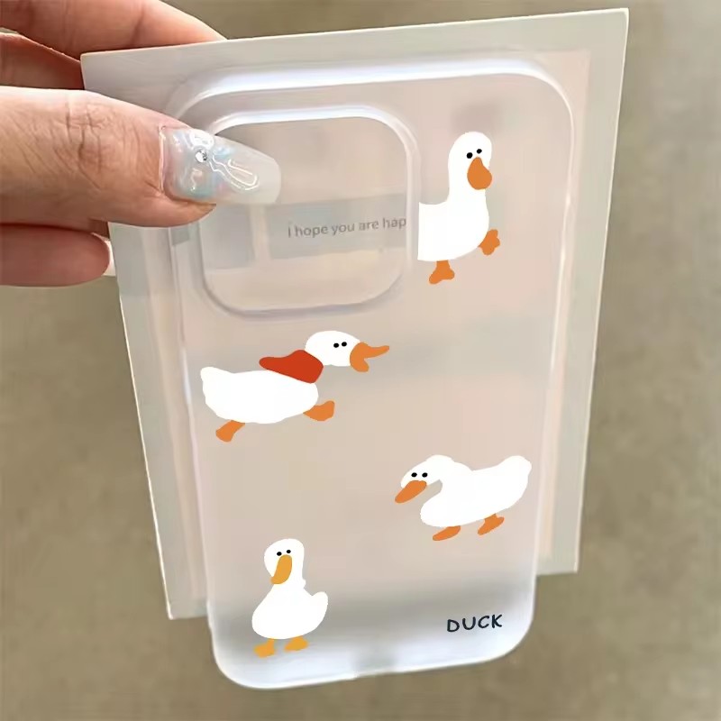 Phone Cases Rugged - Super Leuke Eend Quack Matte Doorschijnende