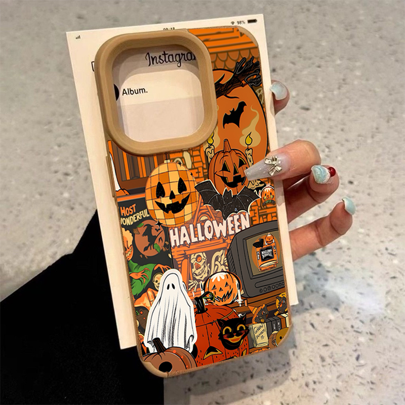 Phone Cases Xr Iphone - Halloween Pompoen Type Spook Telefoonhoesje Voor