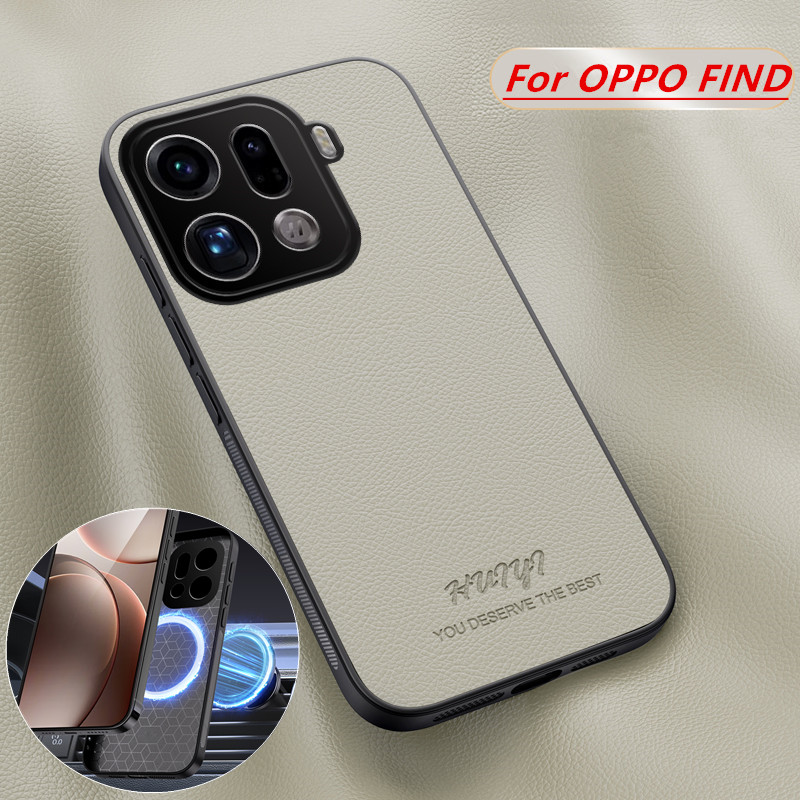 Phone Cases With Magnet - Luxe ingebouwde magnetische leren telefoonhoes voor
