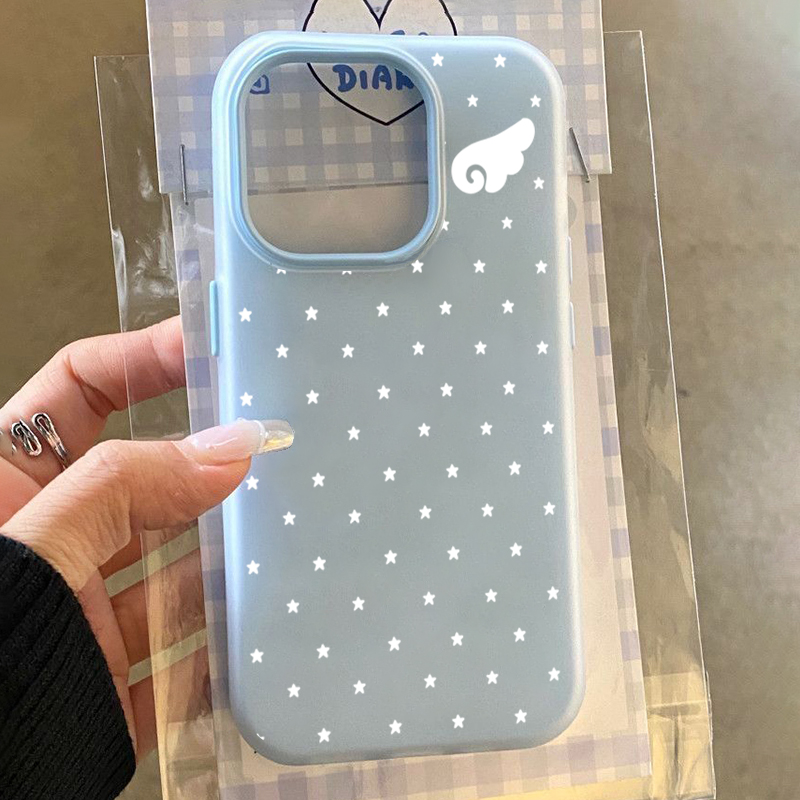 Phone Cases Aesthetic - Koreaanse schattige esthetiek ster engelenvleugels 2-in-1