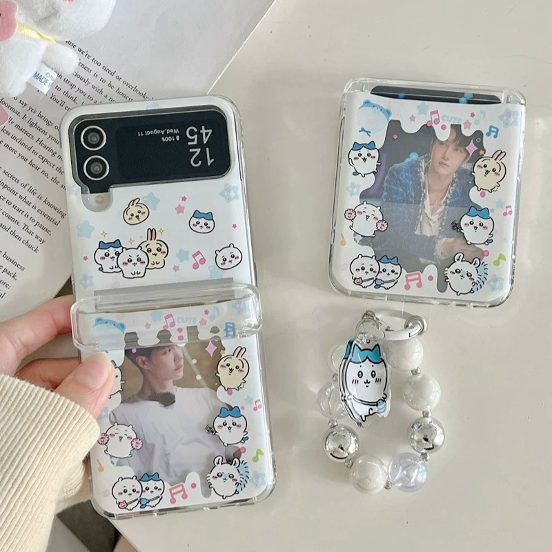 Phone Cases Z Flip 6 - Schattig Cartoon Japan Anime Chiikawa Kaarthouder