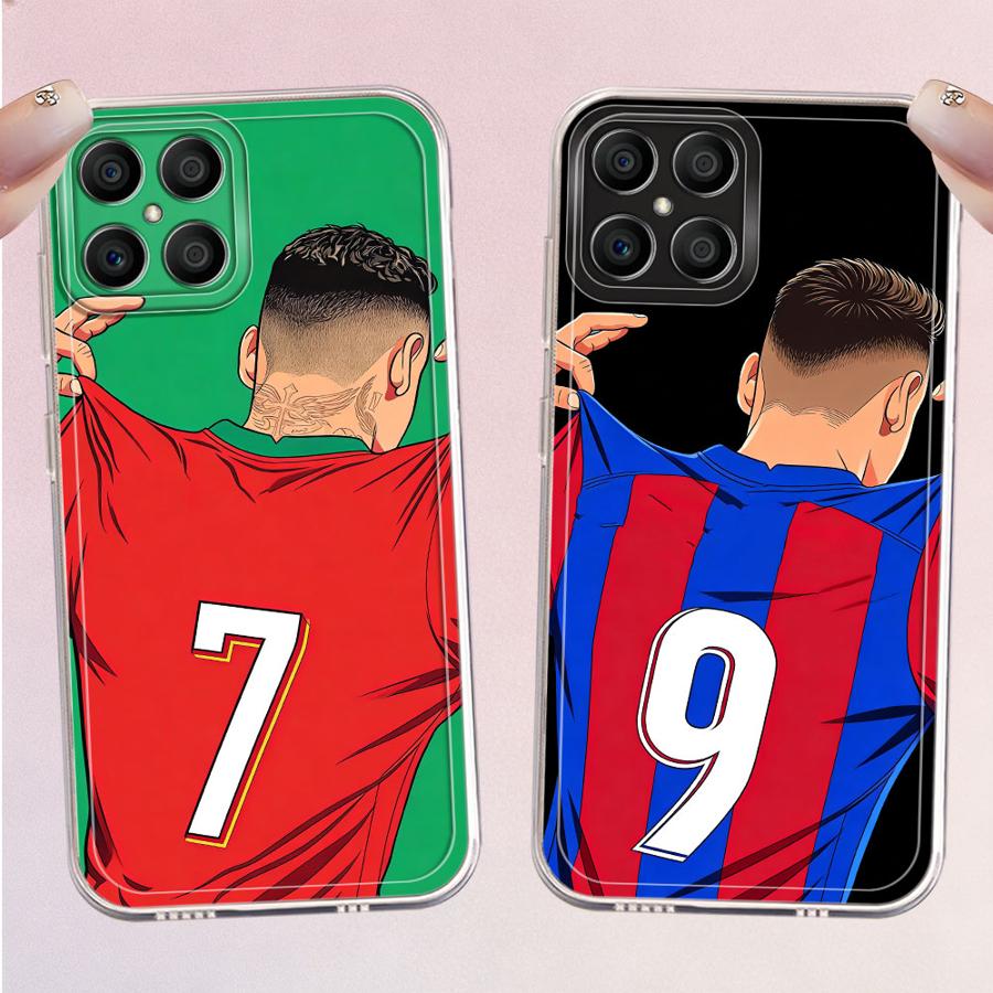 Phone Cases Honor - Cartoon Voetbal Nummers Case voor Honor