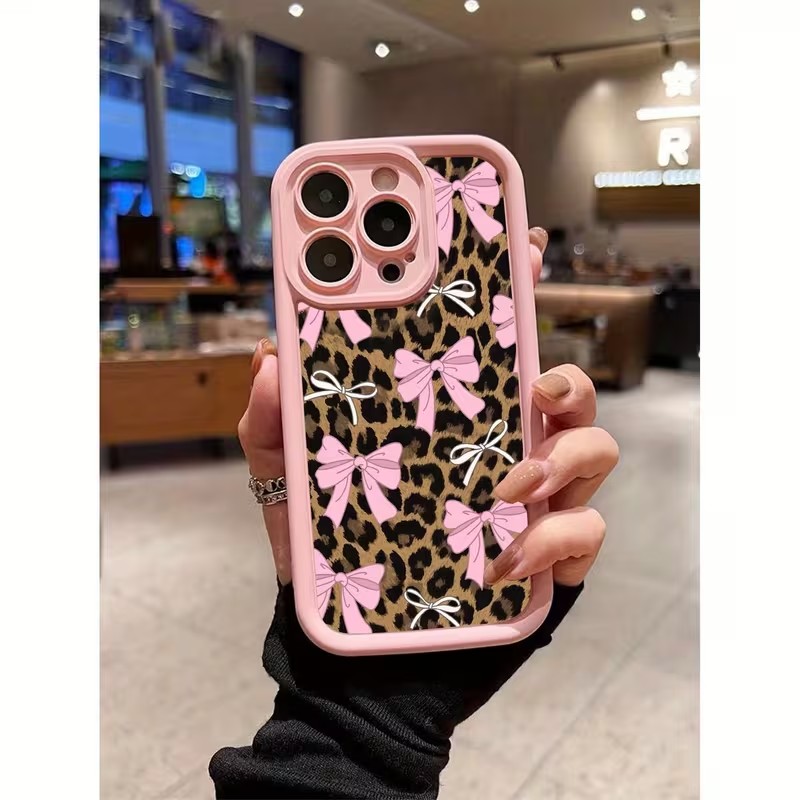 Phone Cases Like Loopy - Telefoonhoesje met luipaardprint en strik voor