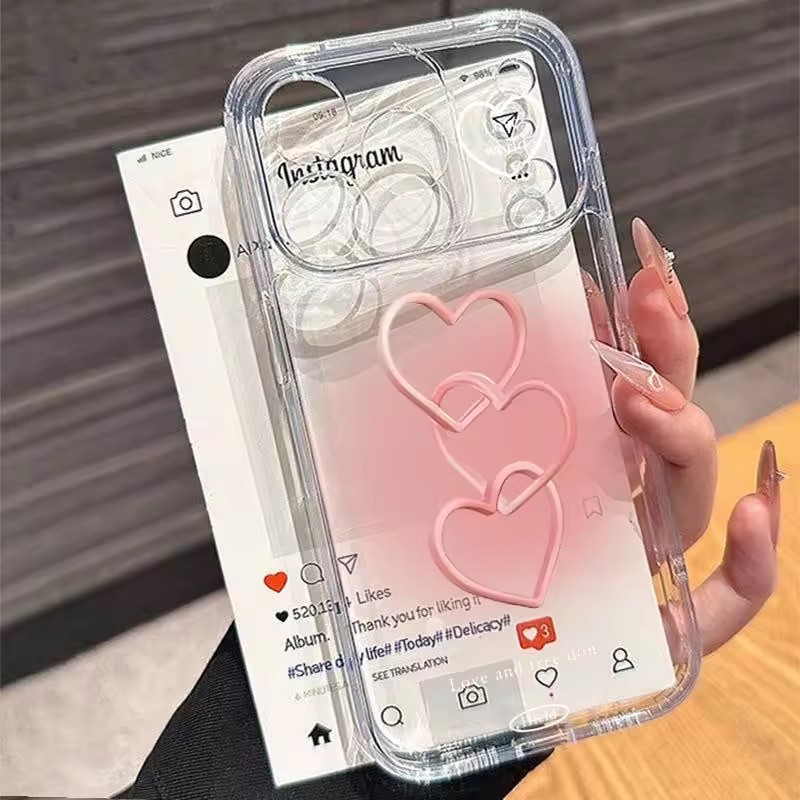 Phone Cases Like Loopy - Handgeschilderde roze hart zachte telefoonhoes voor