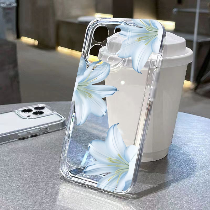Phone Cases Iphone 16 Pro Max - Modevolle, exquisite witte lelie bloemen telefoonhoesje