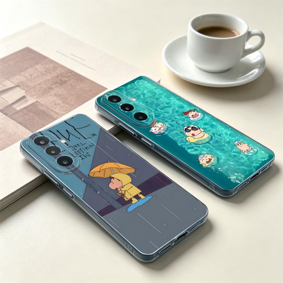 Phone Cases For Boys - Gele paraplu jongen telefoonhoesje voor Samsung
