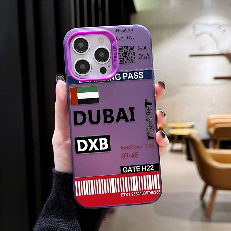 Phone Cases Dubai - Dubai Boarding Pass Ticket Telefoonhoesje voor
