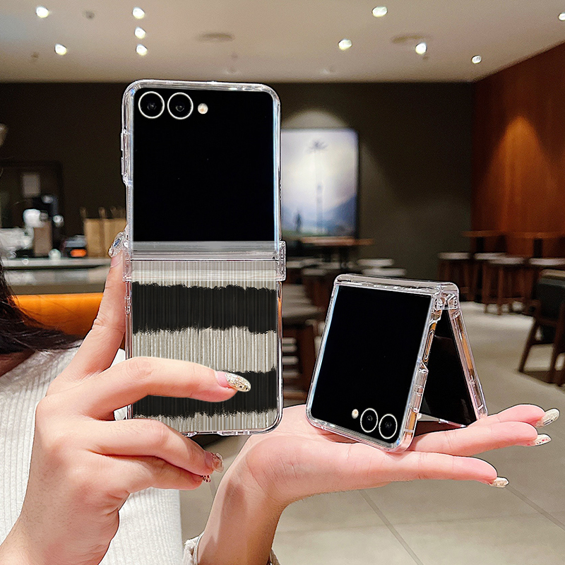 Gestreept patroon transparante - Phone Cases Z Flip 5 recensie en prijs