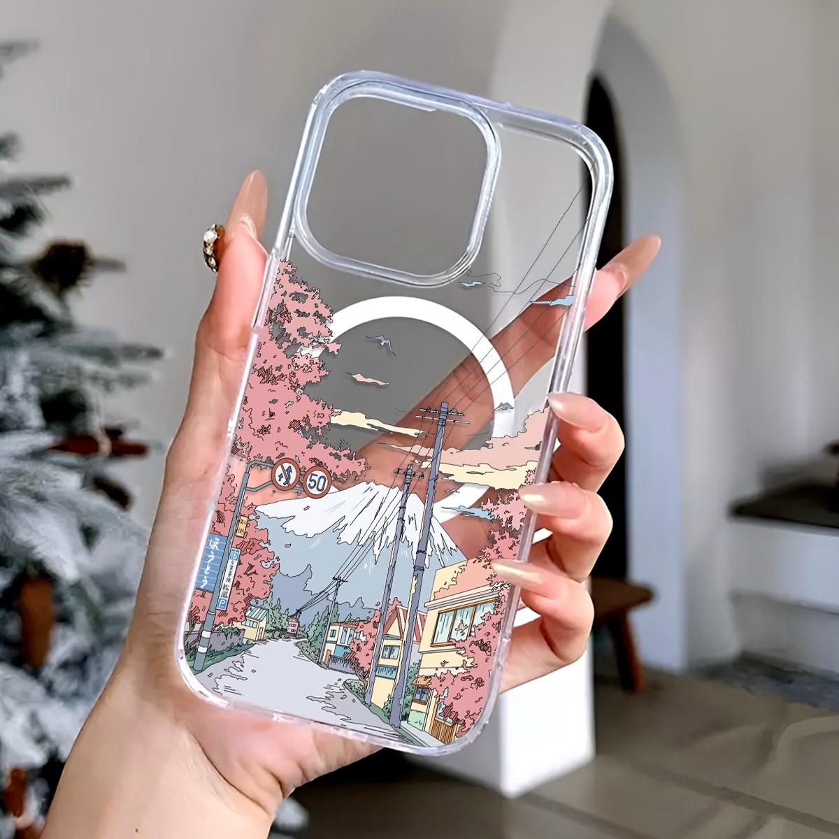 Fuji Kersenbloesem Patroon Tel - Phone Cases With Magnet recensie en prijs