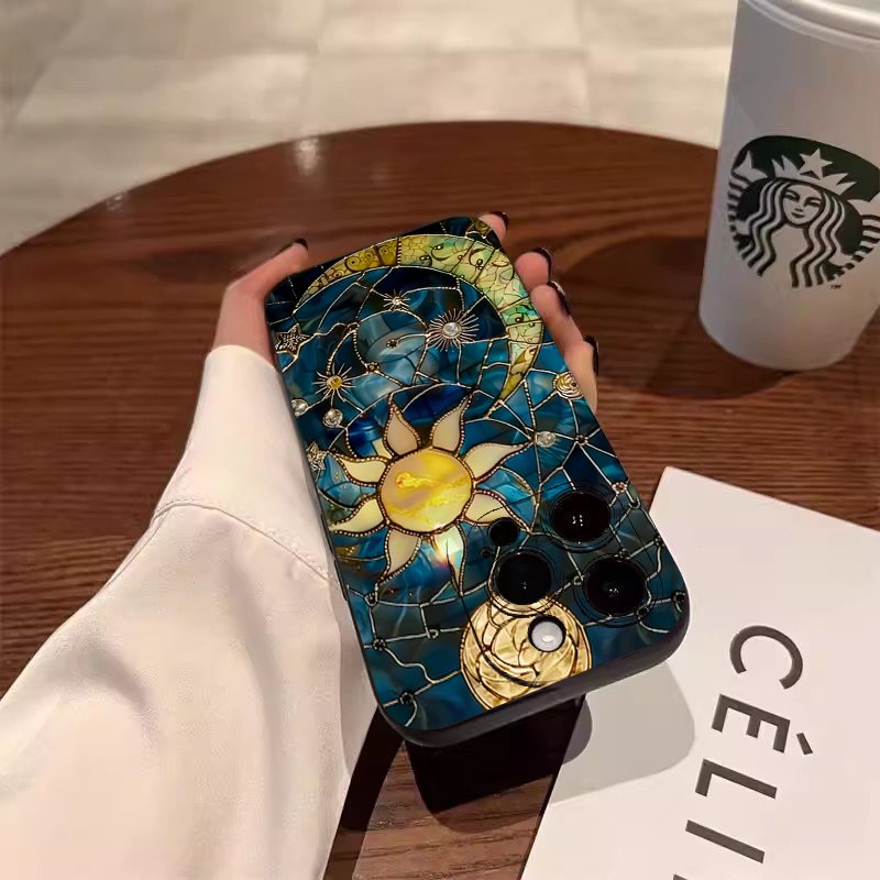 Esthetische zon-maan print tel - Phone Cases Aesthetic recensie en prijs