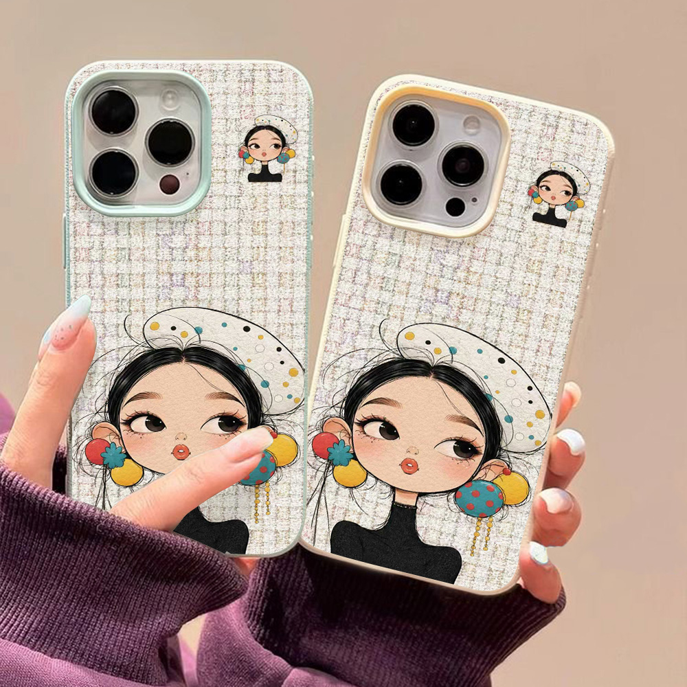 Schattig Cartoon Meisje Ruitje - Phone Cases Aesthetic recensie en prijs