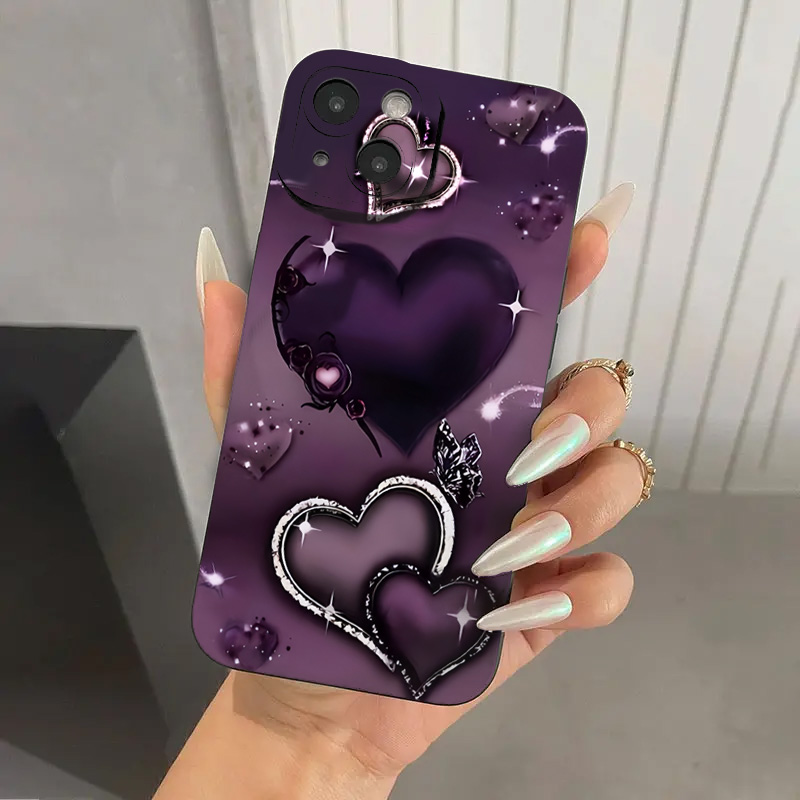 Paarse Hartvormige TPU Telefoo - Phone Cases Xr Iphone recensie en prijs