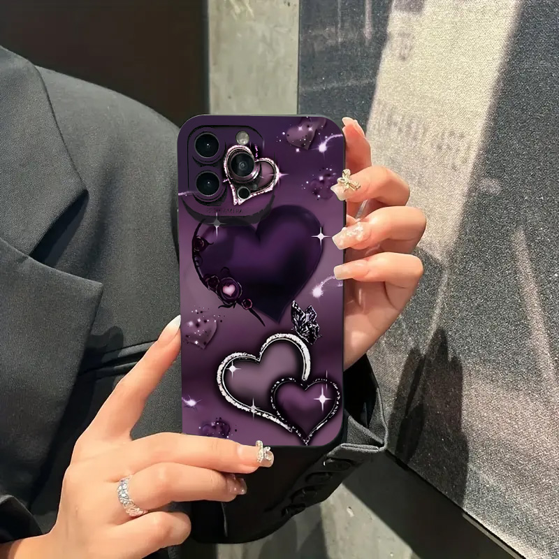 Paarse Hartvormige TPU Telefoo - Phone Cases Xr Iphone recensie en prijs