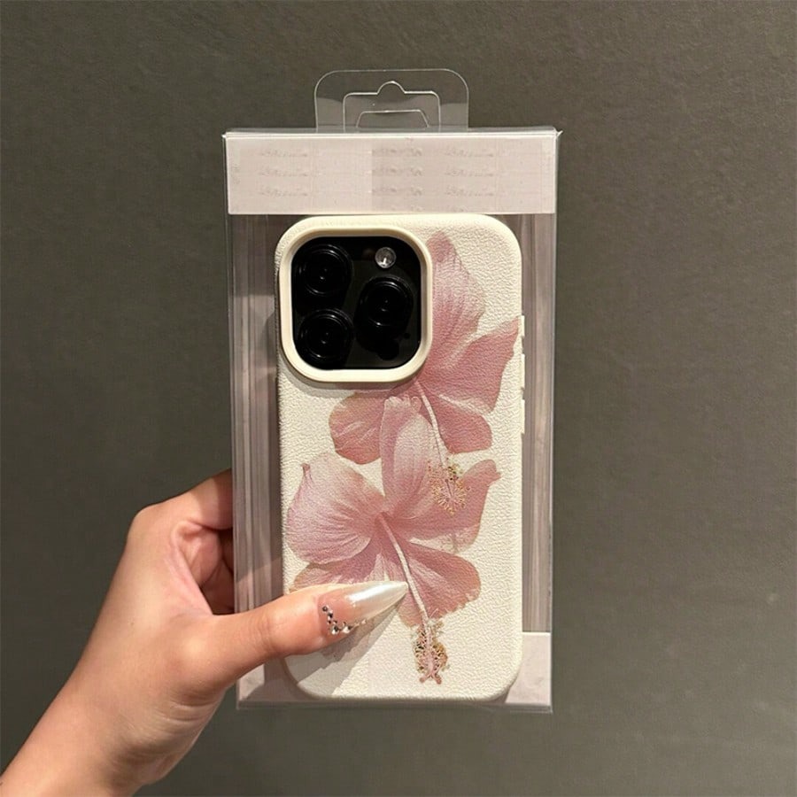 Roze Hibiscus Elegante Hoge Es - Phone Cases Aesthetic recensie en prijs