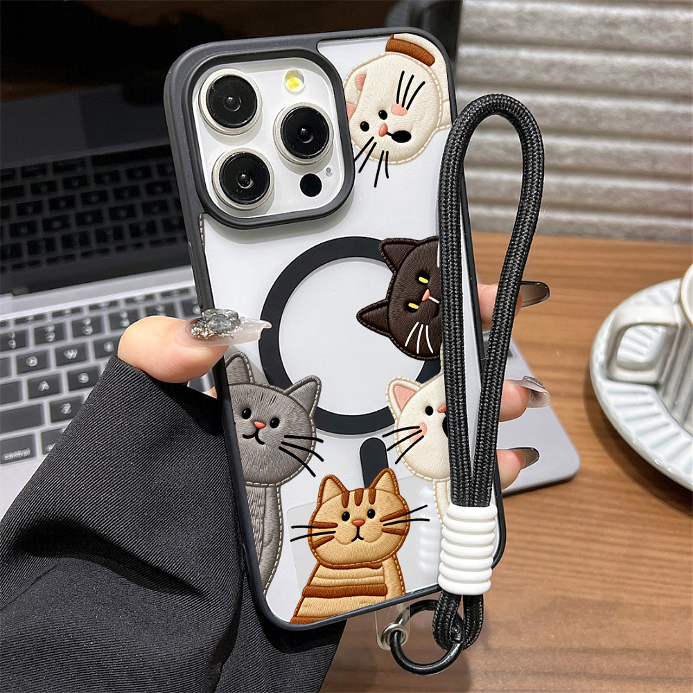 Schattig nep-borduurwerk katte - Phone Cases Cat recensie en prijs