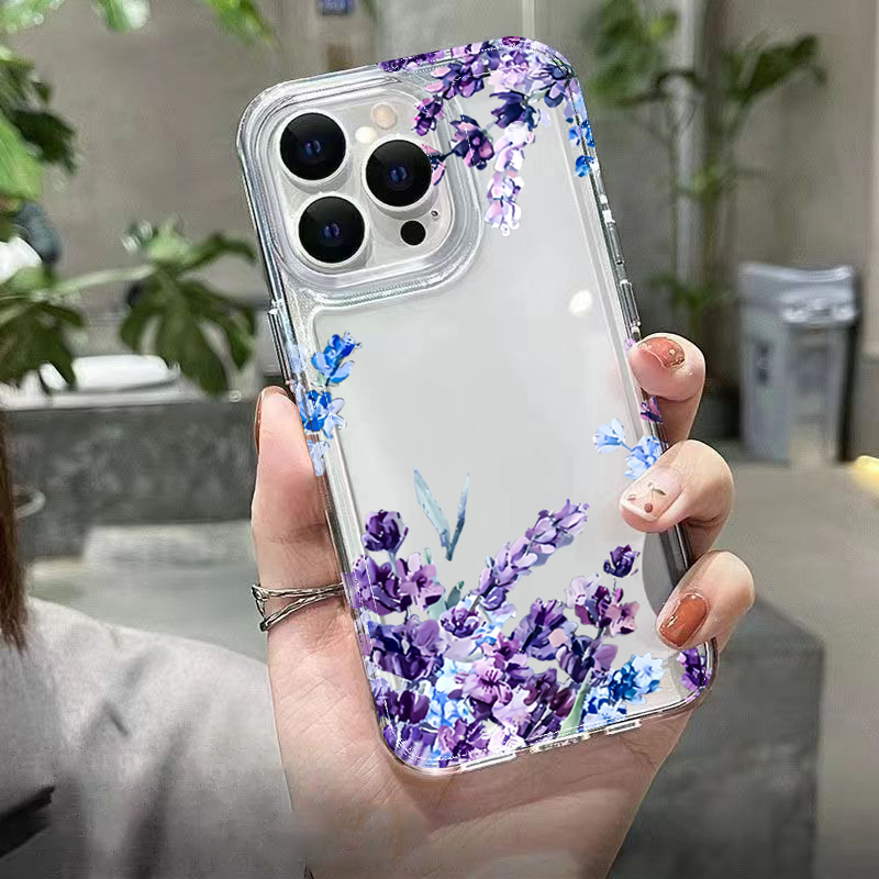 Paarse Bloem Zachte TPU Telefo - Phone Cases For Iphone 12 Pro Max recensie en prijs